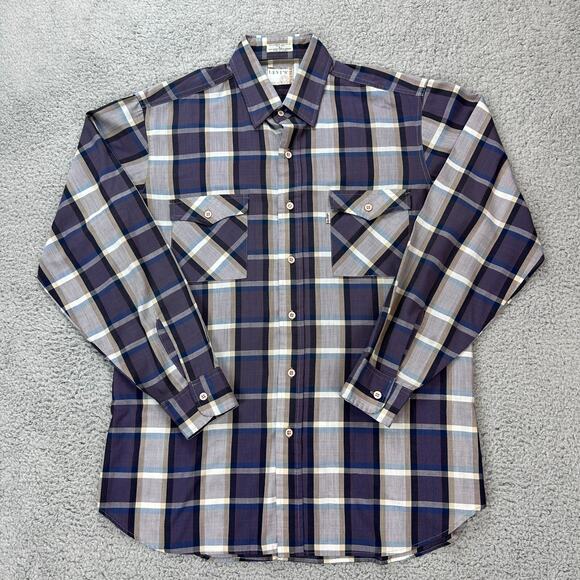 Vintage Levi's Button-Up, Short-Sleeve, Plaid Shirt, Men's Size L - Picture 1 of 8